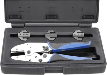 Pièces agricoles - Eclairage - Pince à sertir en acier aluminium 9", avec 3 matrices de sertissage
