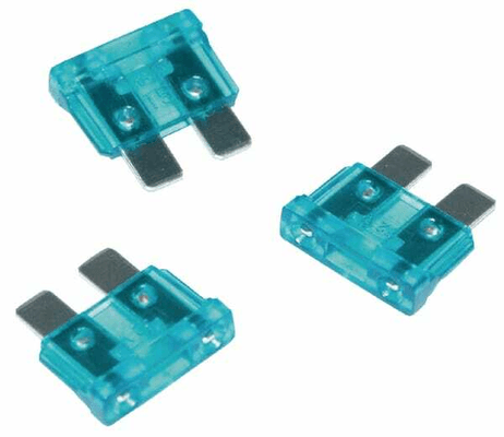 Pièces agricoles - Eclairage - Fusible lame standard 15A longueur 20mm bleu pack 100x iMaXX