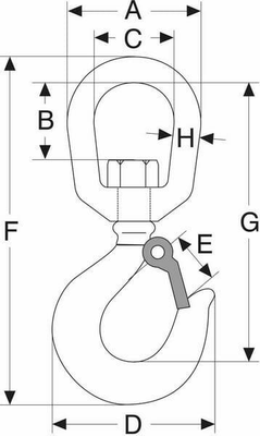 Pièces agricoles - Outils atelier - Croch.émerillon S6703A-5400kg