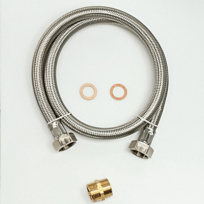 Materiels - Pièce matériel d'élevage - COQUE FLEXIBLE INOX FF 3/4" LG1000 + RACC MM