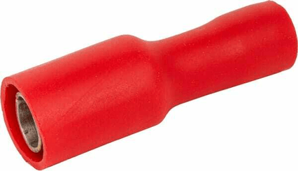 Pièces agricoles - Eclairage - Connecteur Bullet femelle, rouge 4,0mm - 0,5-1,0mm² (6)