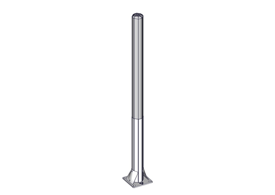 Materiels - Accessoires 10Kg-20Kg - POTEAU SUR PLATINE THERMOLAQUE TREFLE D.102MM L.1.68M