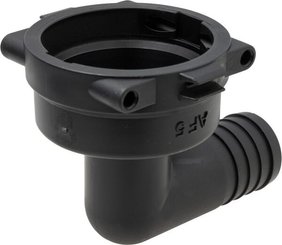 Pièces agricoles - Pièce Pulvérisateur - Raccord à fourche, femelle 90° AF5, embout de tuyau 25 mm