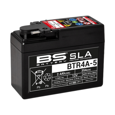 Pièces Quad & Motos - Electrique - Batterie BS BATTERY SLA sans entretien activé usine - BTR4A-5