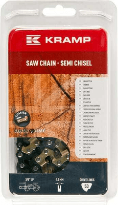 Pièces agricoles - Jardin et forêt pièce adaptable - Chaîne de tronçonneuse 3/8" 1,3mm 53 DL demi-ciseau Kramp