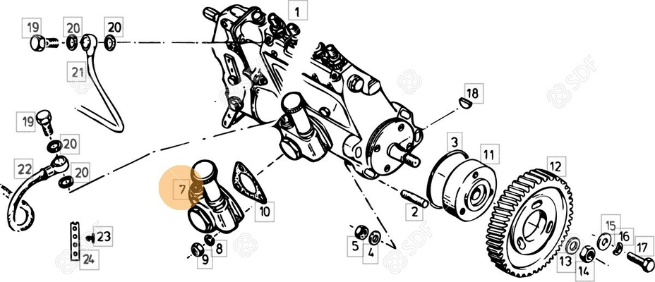 Pièces agricoles - Pieces moteur - POMPE A COMBUST