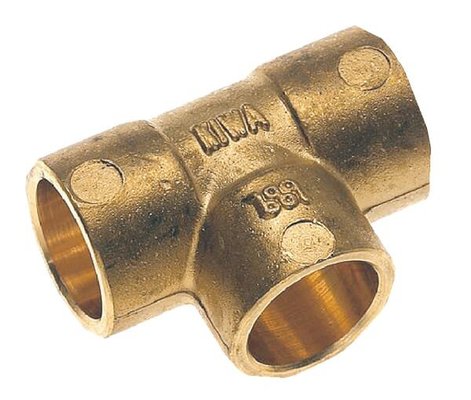 Pièces agricoles - Hydraulique - Raccord en T en laiton 15x15x15 mm