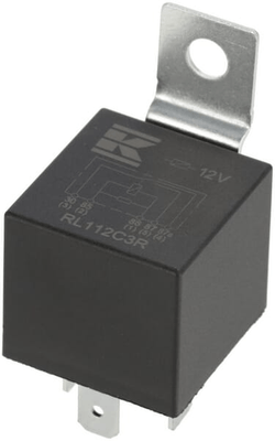 Pièces agricoles - Eclairage - Mini relais 12V, inverseur, 30A/40A, avec résistance, avec support