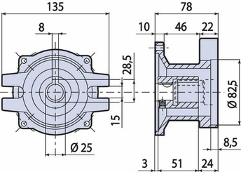 Pièces agricoles - Pièce Pulvérisateur - Lanterne 202/252-OMP/OMR 25 mm