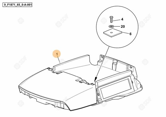 Pièces agricoles - Cabine et structure - TOIT