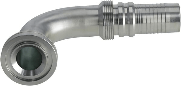 Pièces agricoles - Hydraulique - Raccord à sertir 4SH-DN32 avec flasque ø54,0 mm 90°