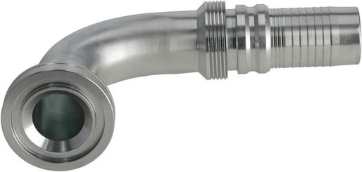 Pièces agricoles - Hydraulique - Raccord à sertir 4SH-DN32 avec flasque ø54,0 mm 90°