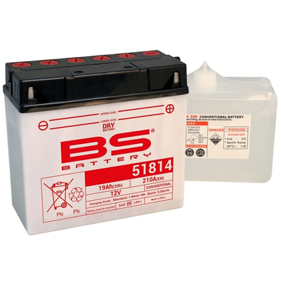 Pièces Quad & Motos - Electrique - Batterie BS BATTERY conventionnelle avec pack acide - 51814 (12C16A-3B)