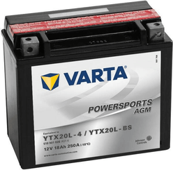 Pièces agricoles - Eclairage - Batterie 12V 18Ah 250A AGM Sports motorisés VARTA