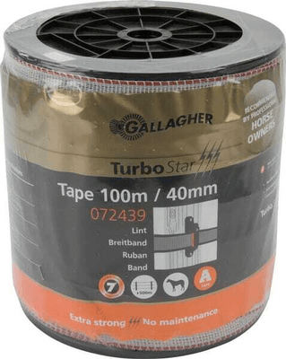 Pièces agricoles - Cloture,Jardin & Sylviculture - Ruban TurboStar 40mm blc 100m