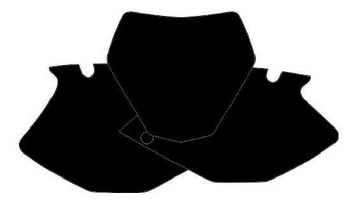 Pièces Quad & Motos - Pièces communes - Fonds de plaque BLACKBIRD noir Yamaha YZF450