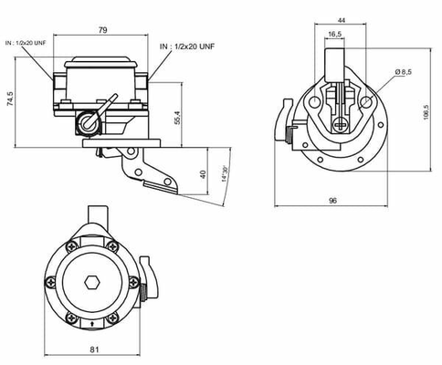 Pièces agricoles - Tracteur pièce adaptable - Pompe d'alimentation Perkins