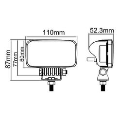 Pièces agricoles - Eclairage - Phare de travail indirect 15W 1000LM