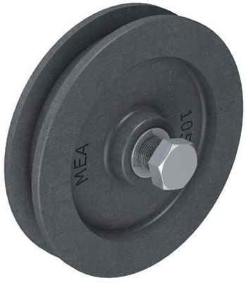 Pièces agricoles - Fasteners - Roue pleine de portail, fonte, 90 mm, libre