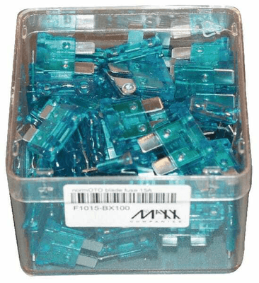 Pièces agricoles - Eclairage - Fusible lame standard 15A longueur 20mm bleu pack 100x iMaXX