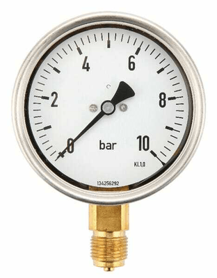 Pièces agricoles - Hydraulique - Manomètre Ø100 0-10bar ½ " unt