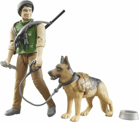 Loisirs - Jouets - Forestier avec chien et équipements