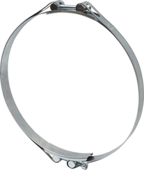 Pièces agricoles - Fasteners - Collier de serrage, 270-280 mm double boulon, double bande DIN912 zingué Kramp
