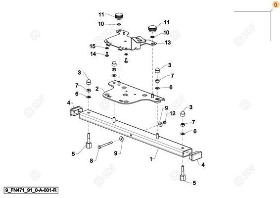 Pièces agricoles - Sdf smart farming solutions - KIT COMMON SUPPORT SR20