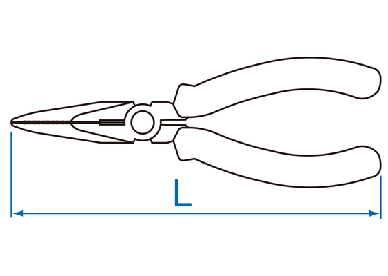 Outils - Outils divers - Pince-becs demi-ronds coudés 150mm