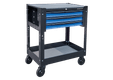 Chariot 2 étagères + 3 tiroirs - bleu