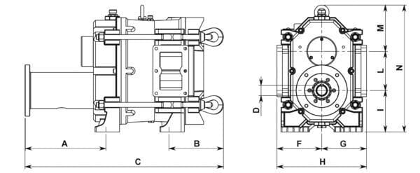Pièces agricoles - Fertilisation & Lisier - Pompe B.P. BR-EVO 94m³/h entraînement hydraulique B.P.