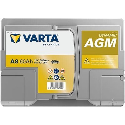 Pièces agricoles - Eclairage - Battery 12V 60Ah 680A A8 VARTA Dynamic AGM