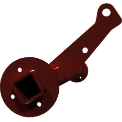 Pièces agricoles - Pièce divers - tube de retenue arrière gauche -peint-