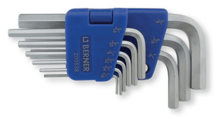 Outils - Outils divers - SET 9 CLÉS HEX COUDÉE INCH