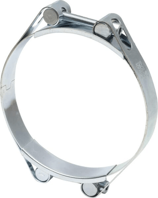 Pièces agricoles - Fasteners - Collier de serrage, 130-140 mm double boulon, double bande DIN912 zingué Kramp