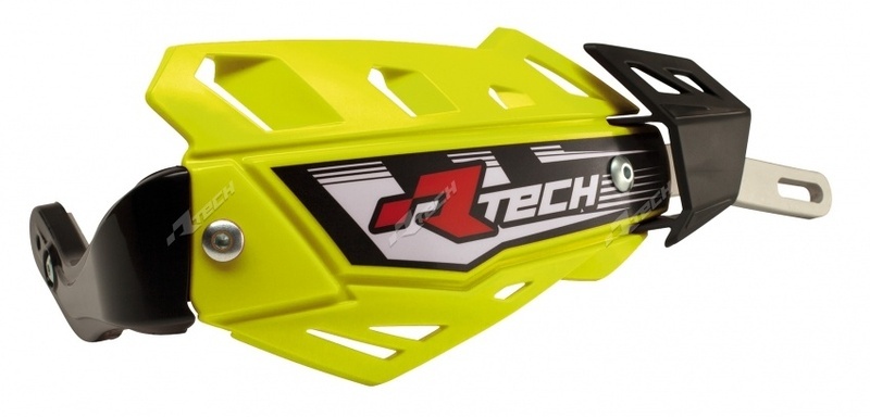 Pièces Quad & Motos - Plastiques - Protège-mains RACETECH FLX intégral jaune fluo avec renfort alu