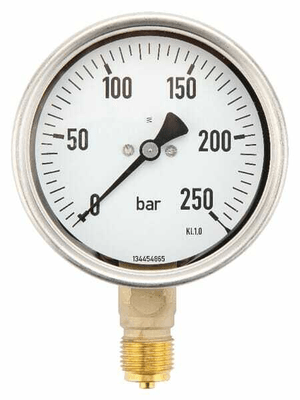 Pièces agricoles - Hydraulique - Manomètre Ø100 0-250bar ½" unt