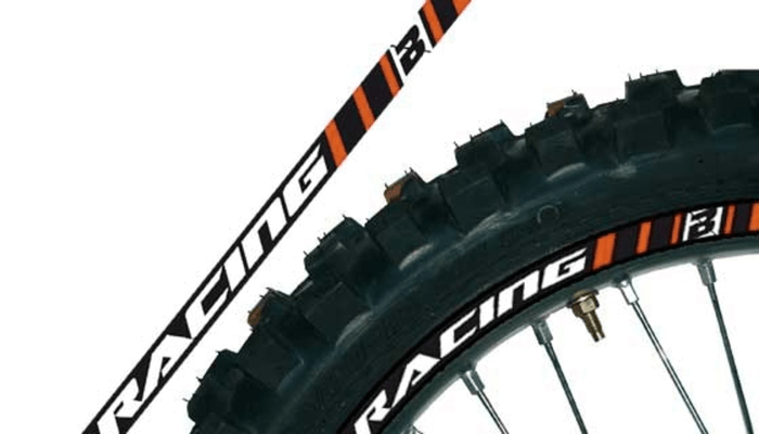 Pièces Quad & Motos - Equipement véhicule - Déco de jante BLACKBIRD orange universelle
