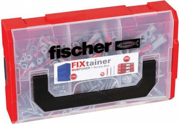 Pièces agricoles - Fasteners - FixTainer Chevilles tous matériaux DuoPower avec vis / Boite de 105