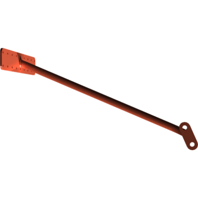 Pièces agricoles - Pièce divers - support gauche soudé -peint-