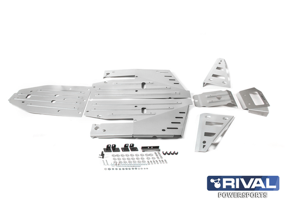 Pièces Quad & Motos - Equipement véhicule - Kit sabot complet RIVAL - aluminium Polaris RZR 1000 XP/Turbo