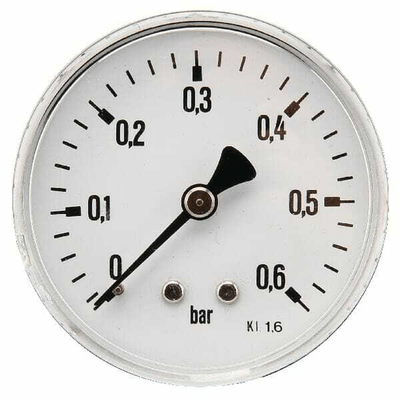 Pièces agricoles - Hydraulique - Manomètre Ø63 0-0,6bar ¼" ar.