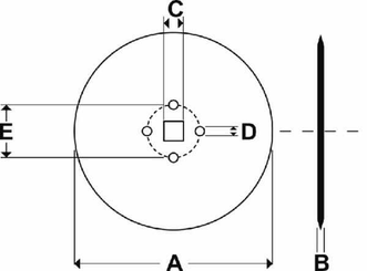 Pièces agricoles - Travail du sol - Disque Parmiter 24"x1 5/8" SQ