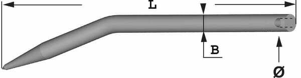 Pièces agricoles - Fenaison & élevage - Dent de pince frontale Mailleux 550 mm Ø25