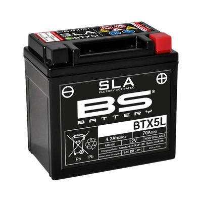 Pièces Quad & Motos - Electrique - Batterie BS BATTERY SLA sans entretien activé usine - BTX5L / BTZ6S