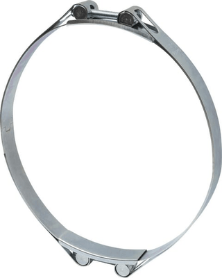 Pièces agricoles - Fasteners - Collier de serrage, 230-240 mm double boulon, double bande DIN912 zingué Kramp