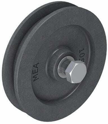Pièces agricoles - Fasteners - Roue pleine de portail, fonte, 140 mm, libre