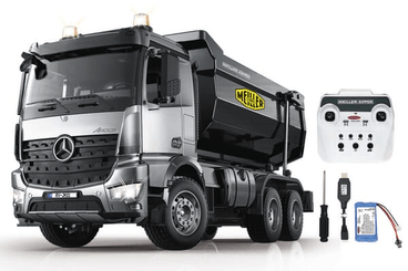 Loisirs - Jouets - Camion benne Mercedes Benz Arocs 1:20 Metal Meiller 2,4 GHz