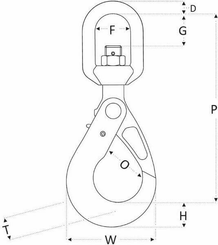 Pièces agricoles - Outils atelier - Croch piv à œillet RSBS13 13mm