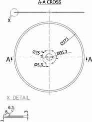 Pièces agricoles - Travail du sol - Disque plat 373x3,0mm